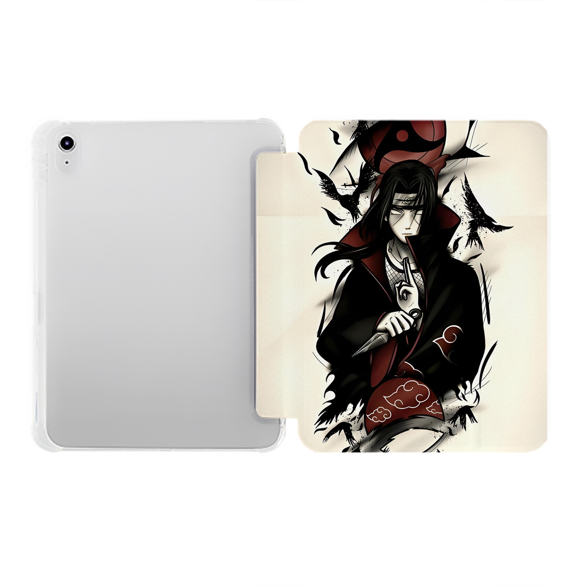 （画像用） NARUTO -ナルト- NARUTO -ナルト- 疾風伝 IPad ケース ペン収納付き 三つ折りスタンド PUレザー×シリコン 対応機種9.5/10.5/10.9インチ